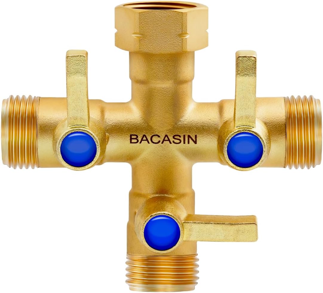 Brass Garden Hose Splitter 3 Way for Efficient Water Flow
