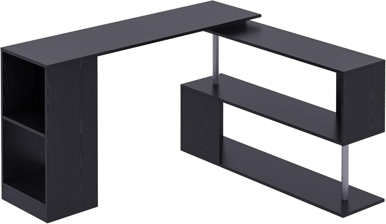 Modern L-Shaped Corner Desk with 360 Rotating Design