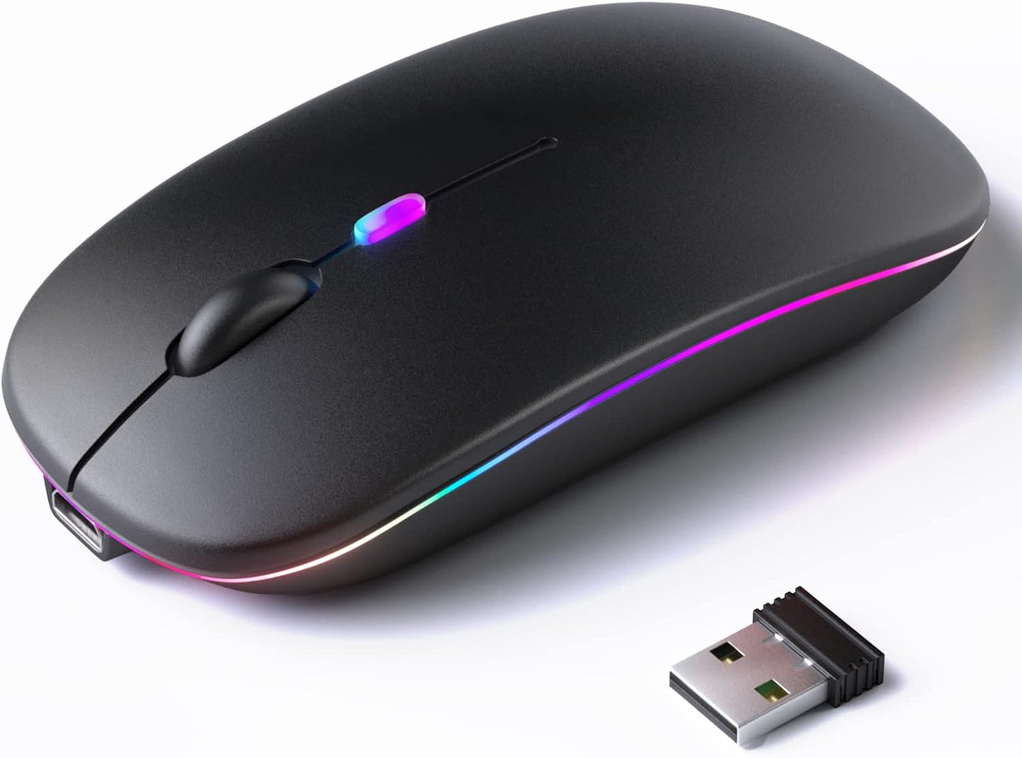 Rechargeable LED Wireless Mouse - Portable & Silent!