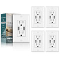 USB Wall Outlet with Dual Type A Ports and 4.8A Charging - Slim USB