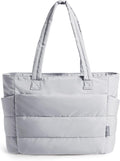 Puffy Tote Bag for Women - Lightweight Quilted Shoulder Tote