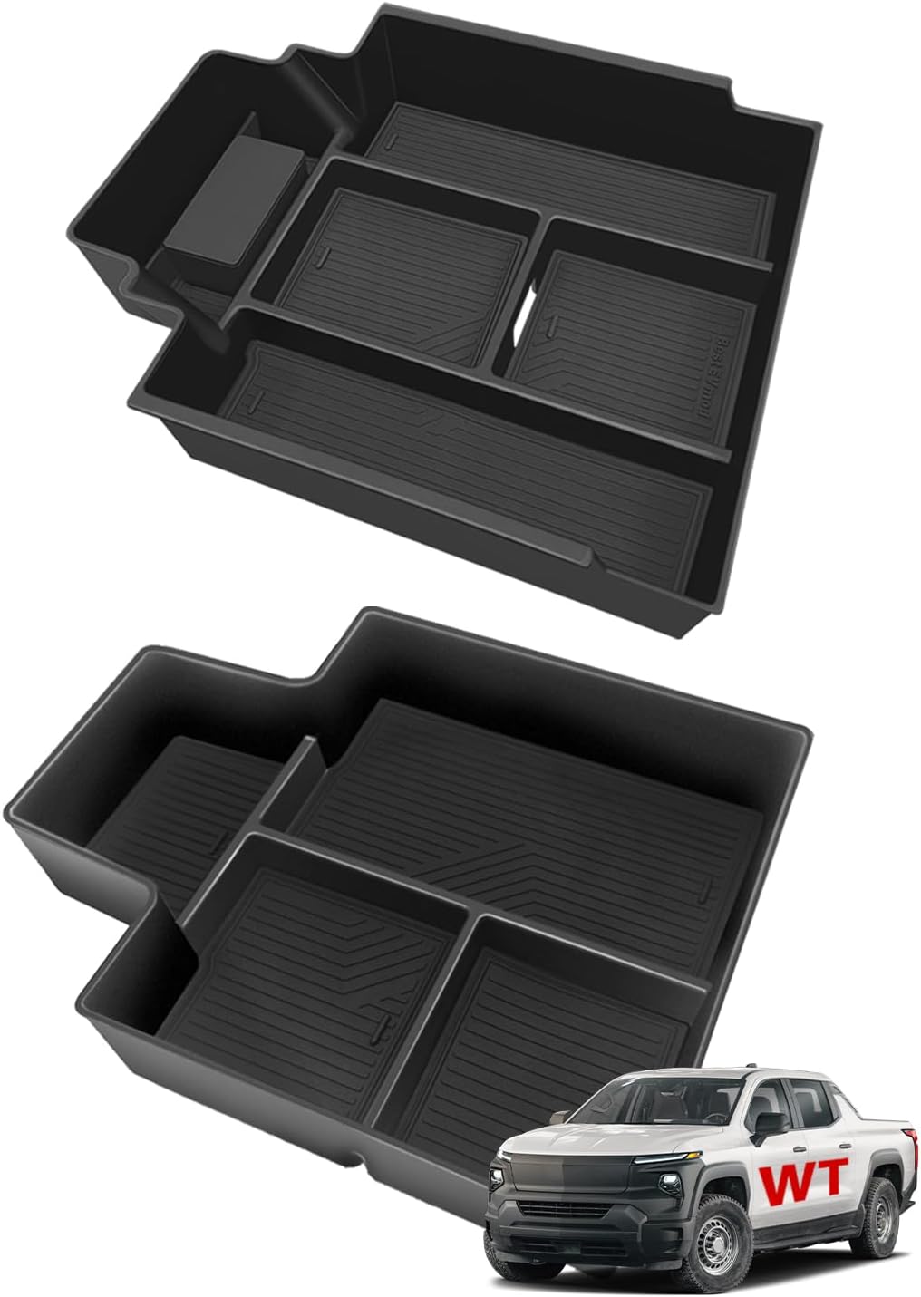 BestEvMod Center Console Organizer Trays for Silverado EV 2024 2025