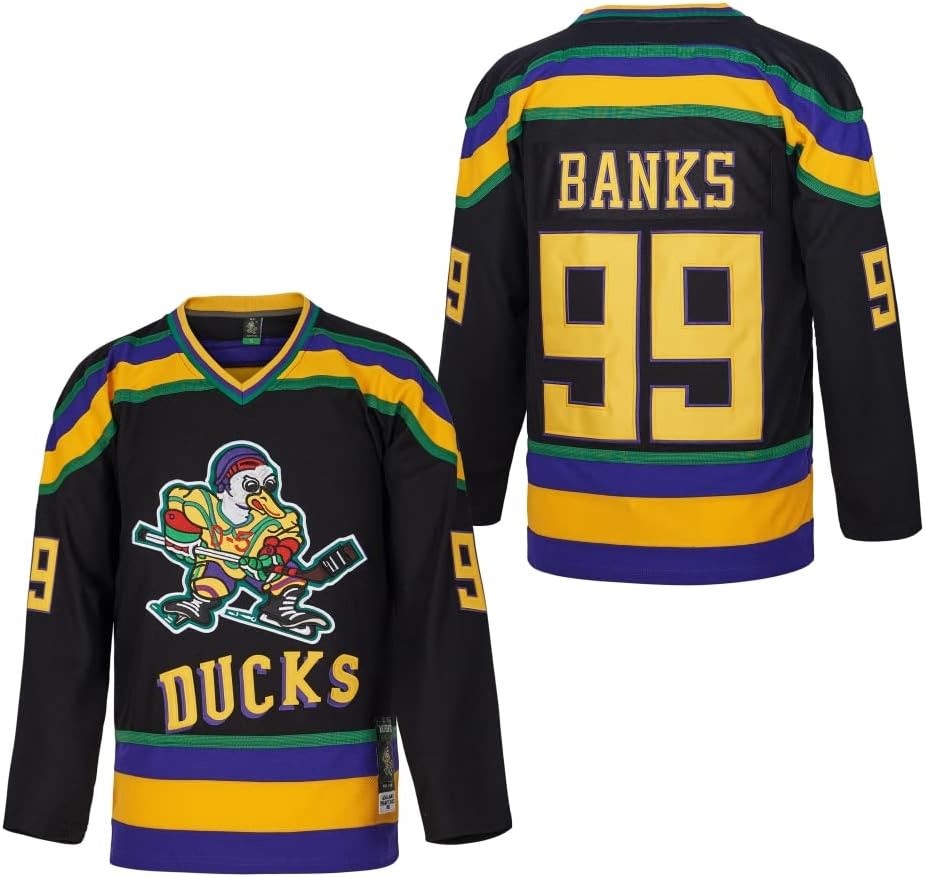 D-5 Youth Mighty Ducks Jersey #96 Conway #99 Banks for Kids