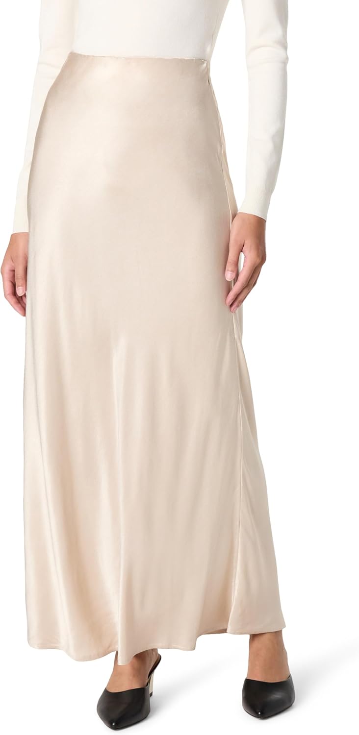 The Drop Women's Alya Silky Slip Maxi Skirt for Effortless Style