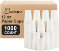 12 oz Paper Coffee Cups 1000 Count Bulk - Sturdy Disposable Cups