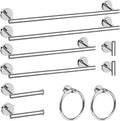 Cilee 10 Piece Chrome Bathroom Hardware Set - Complete 2-Pack Kit