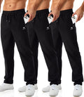 Mens Joggers with Zipper Pockets Open Bottom Sweatpants for Men