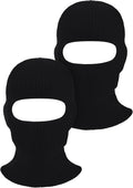 Full Face Ski Mask Balaclava 2-Pack - Breathable Knit Winter Cover