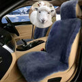 Real Genuine Sheepskin Seat Cover for Car Front Seat - Blue Grey