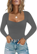 Chunpin Women's Sweetheart Neckline Bodysuit for Stylish Outfits