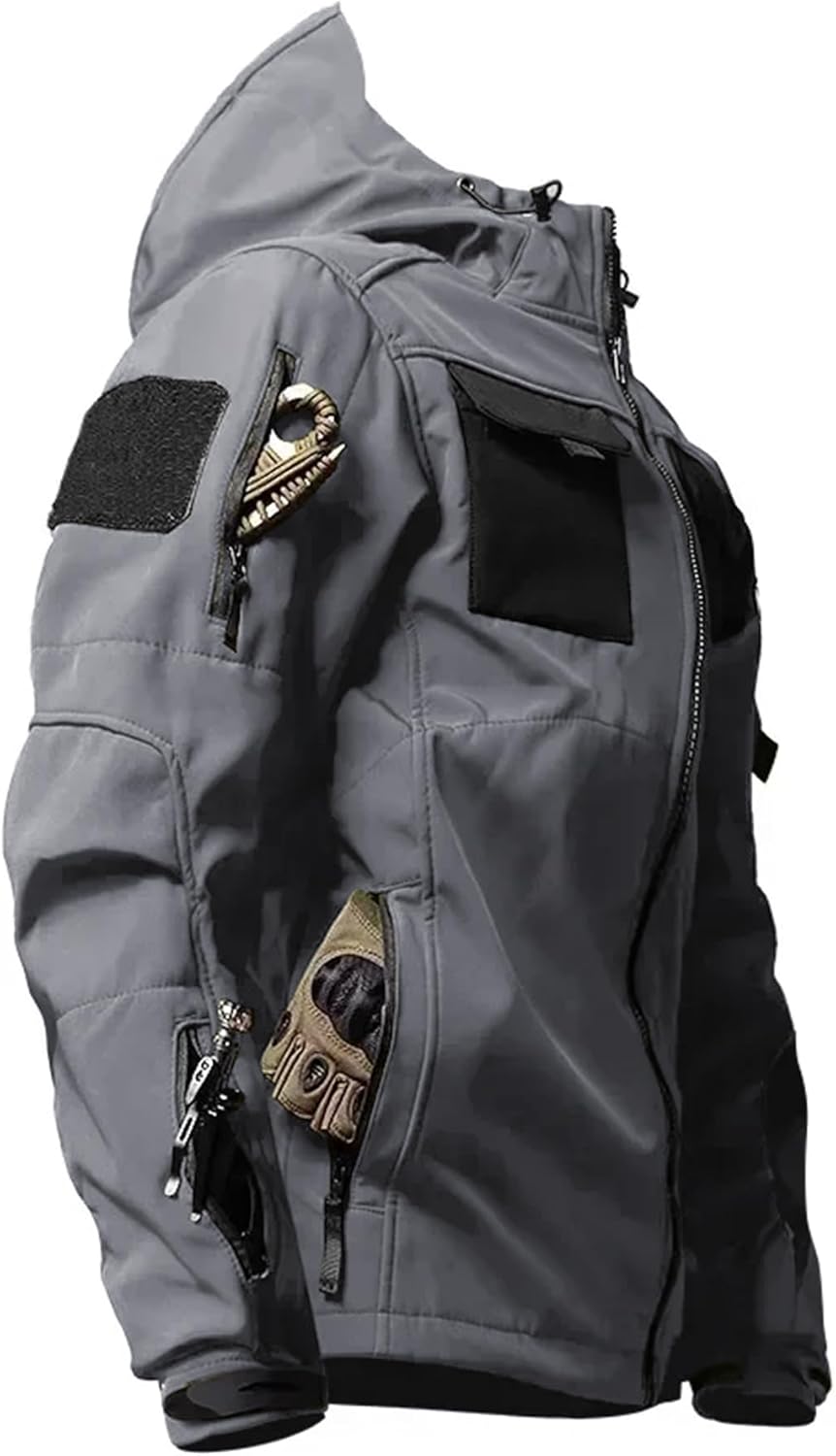 Men's Tactical Soft Shell Jacket for Outdoor Activities and Comfort