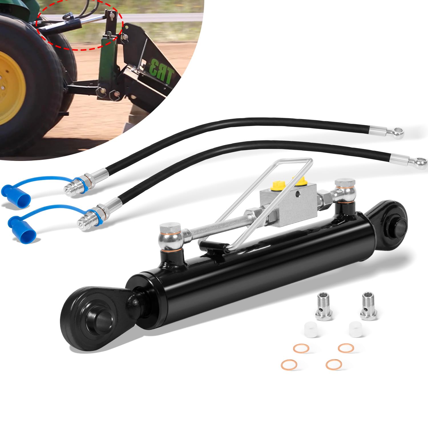 Upgrade Hydraulic Top Link Cat. 1-1 with Locking Block and Hoses