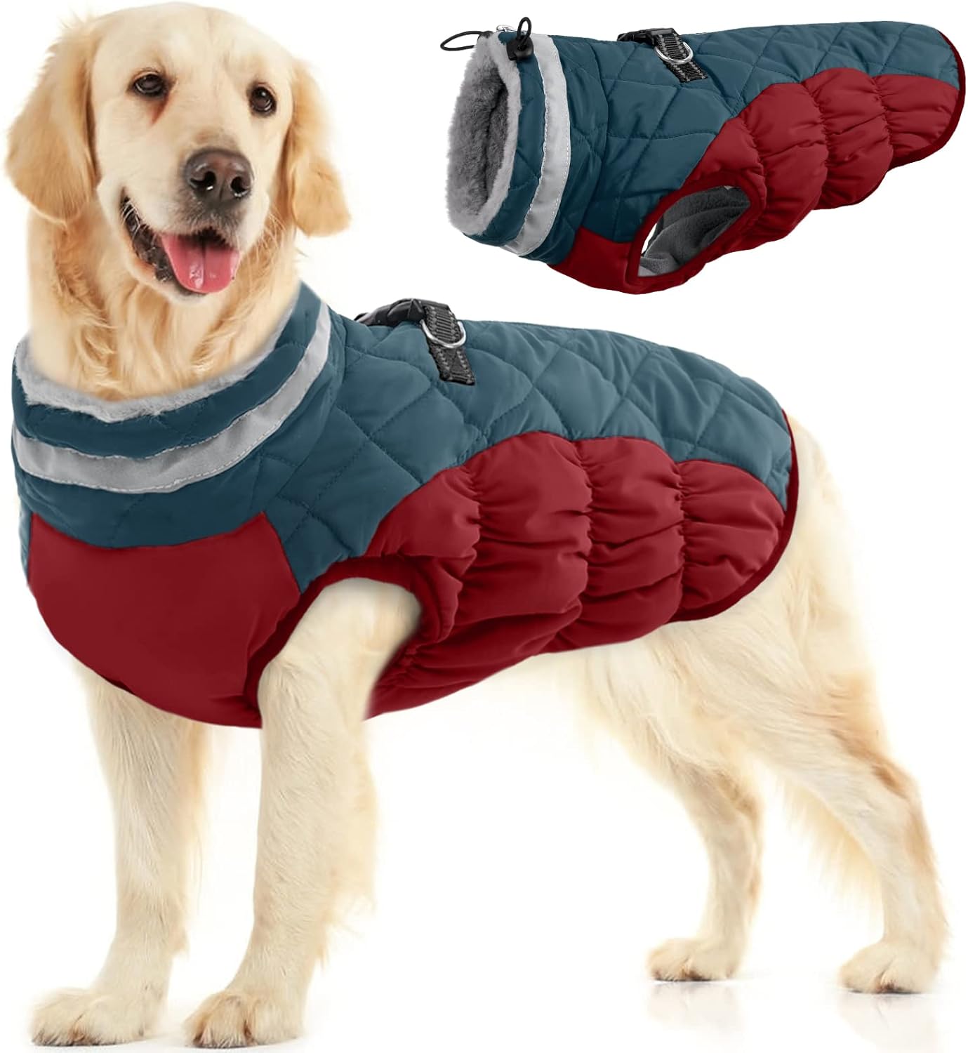 FUAMEY Dog Coat for Large Dogs - Waterproof Winter Jacket