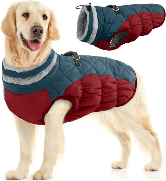 FUAMEY Dog Coat for Large Dogs - Waterproof Winter Jacket
