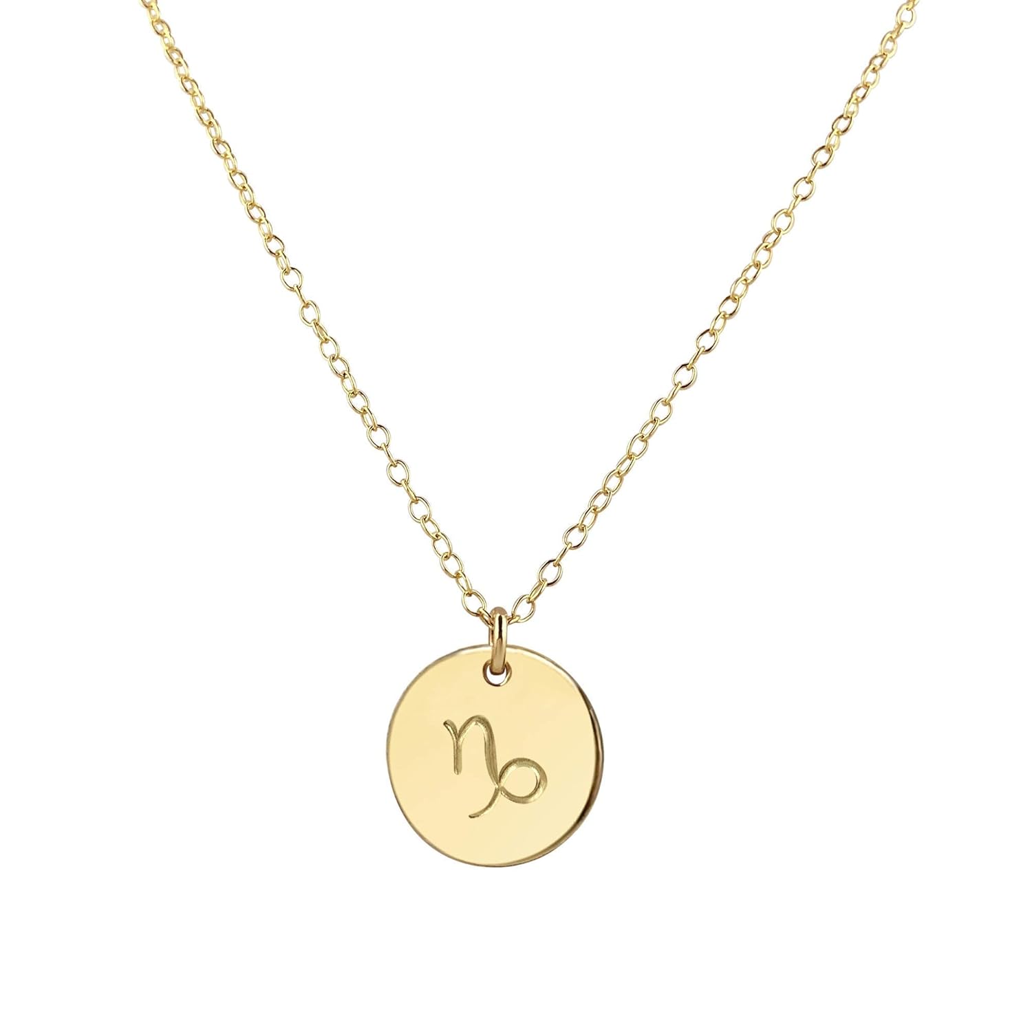 Handmade Gold Capricorn Necklace for Astrology Lovers Gift