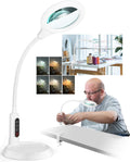10X Magnifying Glass with Light and Stand - Hands Free LED Magnifier
