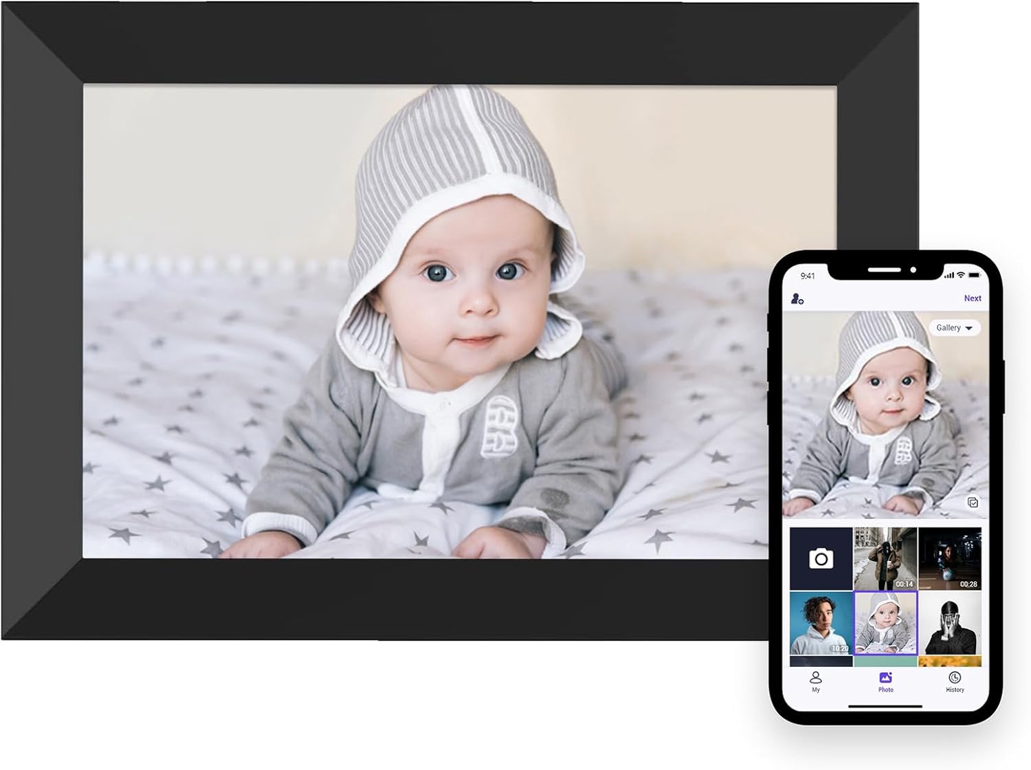 Digital Picture Frame 10.1 Inch WiFi Photo Frame for Memories