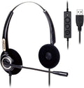 Corded USB Headset with Noise Cancelling Mic - Business Comfort