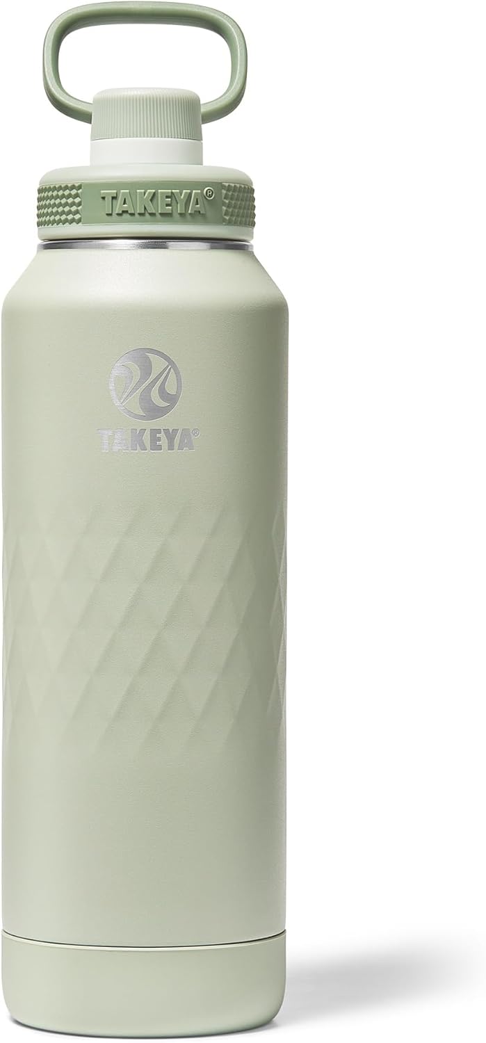 Takeya Sport 40 oz Triple-Insulated Water Bottle for Hydration