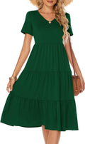 Berydress Women's Casual Summer Tiered Midi Dress - Flattering