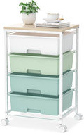 Utility Cart with 4 Drawers for Bedroom and Office Storage