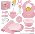 Silicone Baby Feeding Set for First Foods - Complete 17-Piece Kit