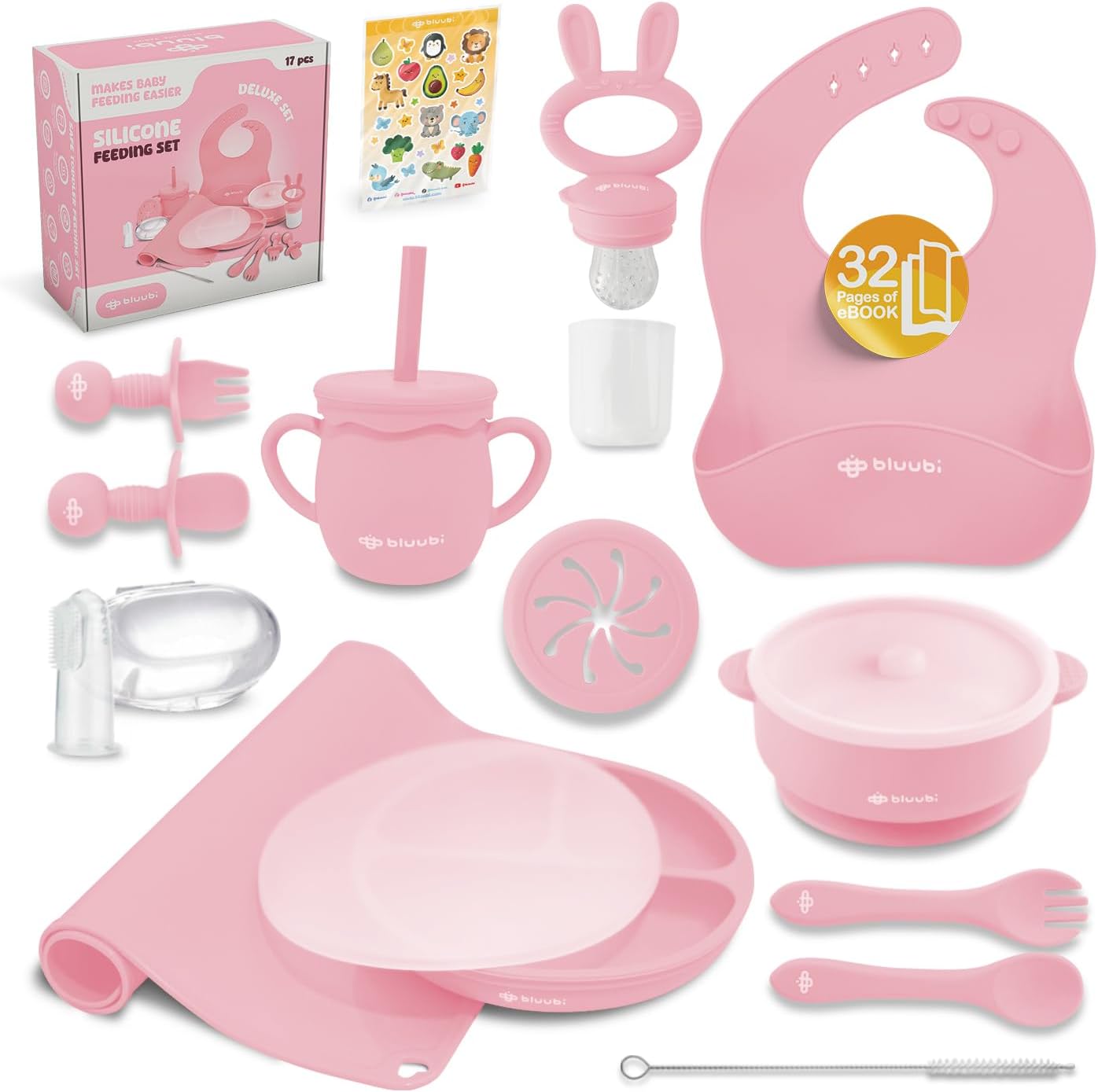 Silicone Baby Feeding Set - Perfect for First Foods & Weaning