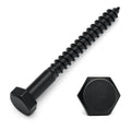 3/8ft x 6ft Hex Head Lag Bolts 20PCS - Heavy Duty Black 304 SS