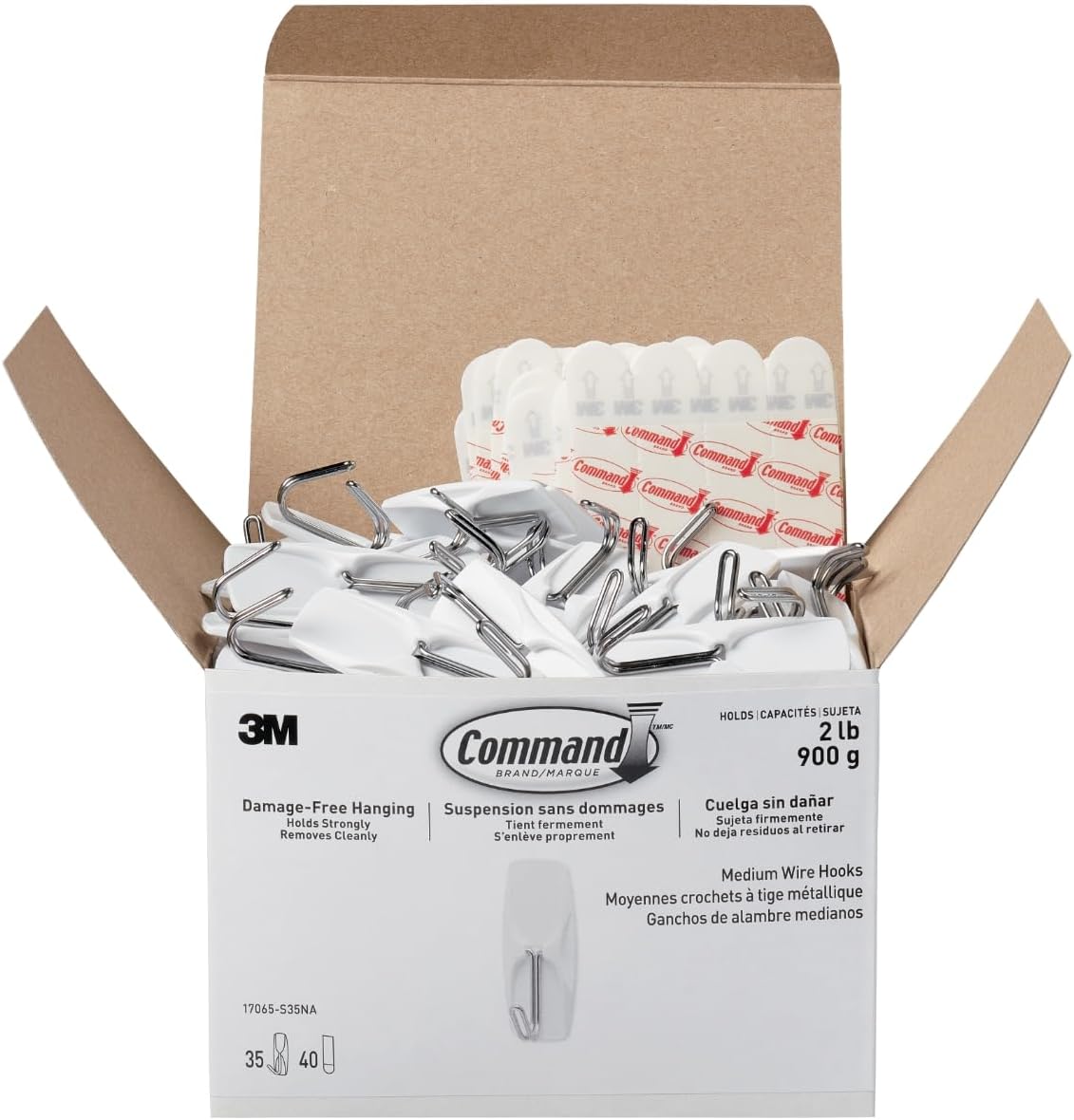 Command Medium Wire Toggle Hooks for Damage-Free Hanging