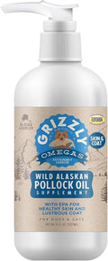 Grizzly Pet Products Pollock Oil Dog Food Supplement for Health