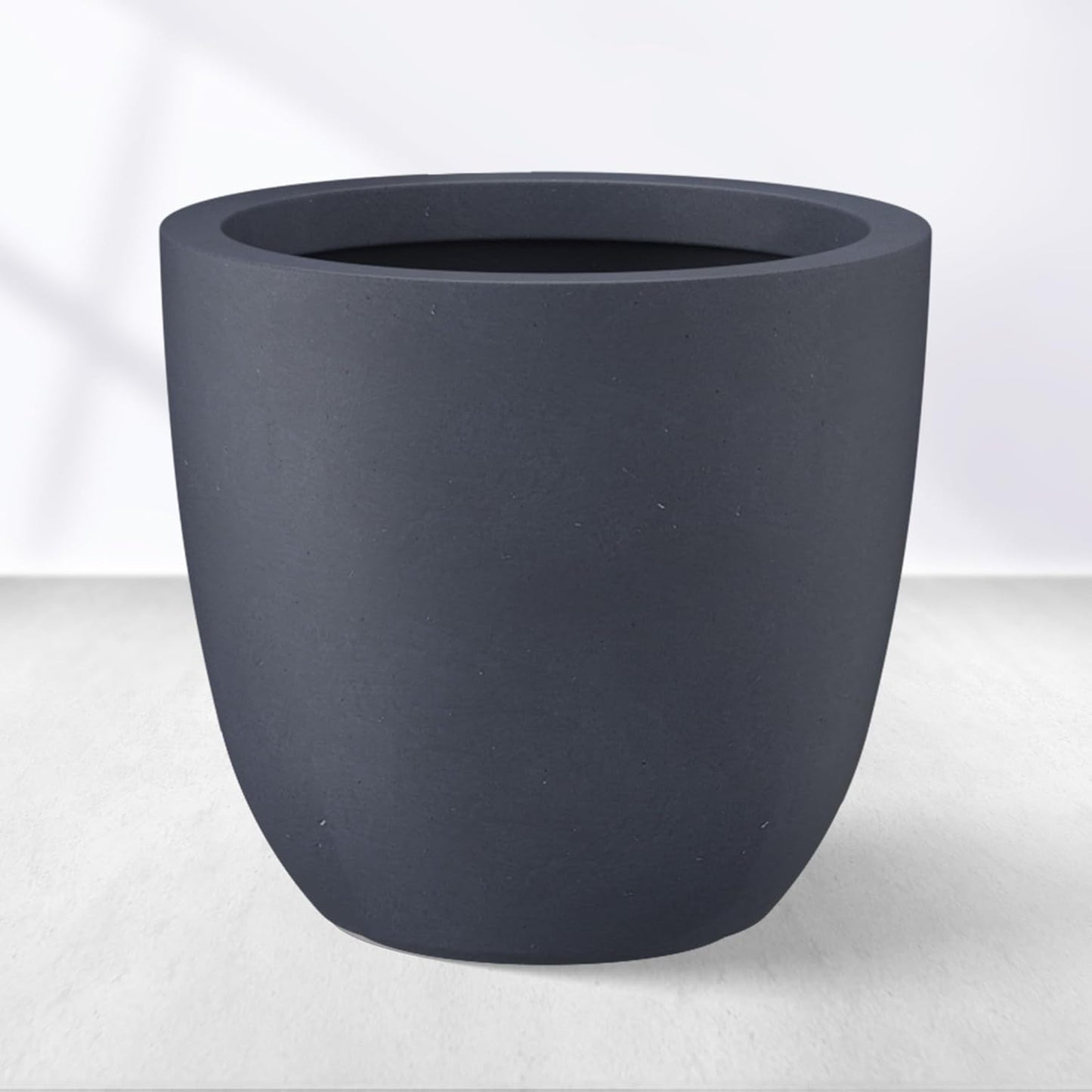 Kante 14 Inch Round Concrete Planter for Indoor and Outdoor Use