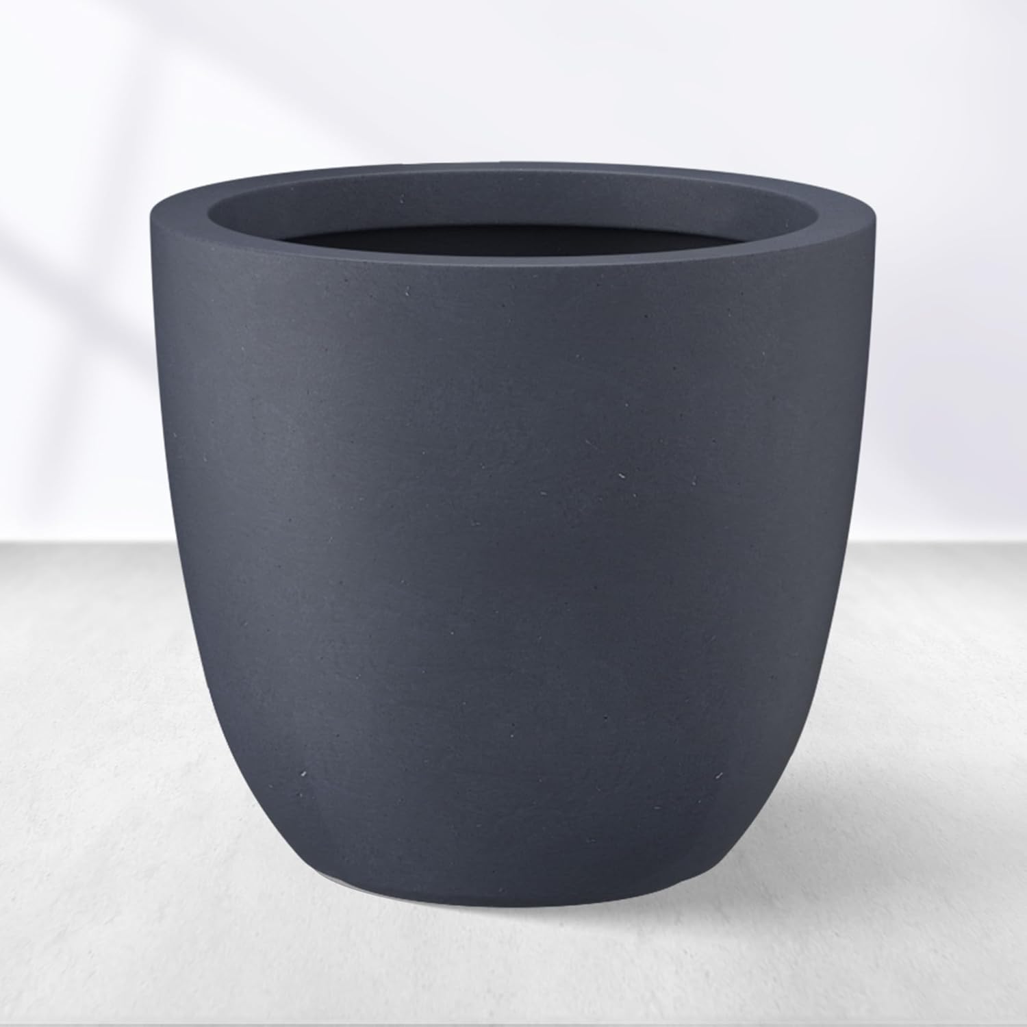 Kante 14 Inch Round Concrete Planter for Indoor and Outdoor Use