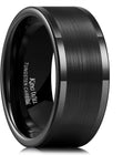King Will Mens Brushed Two Tone Tungsten Carbide Wedding Band