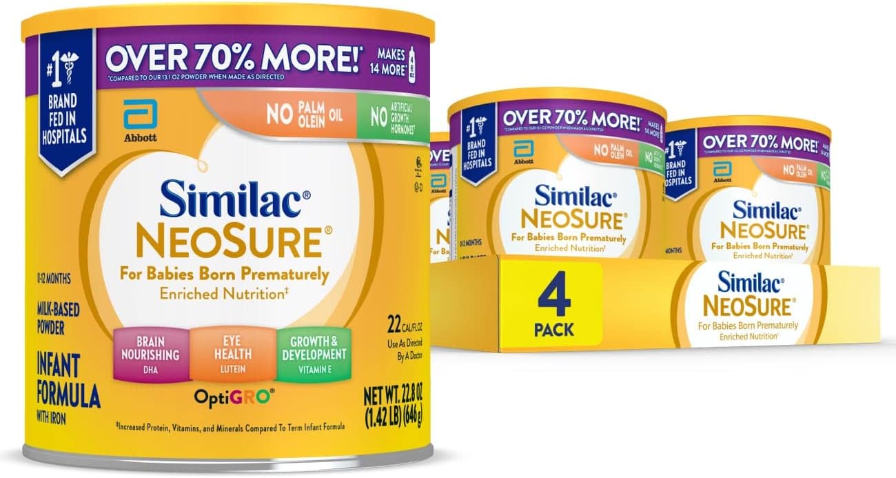 Similac NeoSure Premature Infant Formula for Optimal Growth