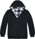Outfitters Men's Reversible Hooded Buffalo Plaid Fleece Jacket