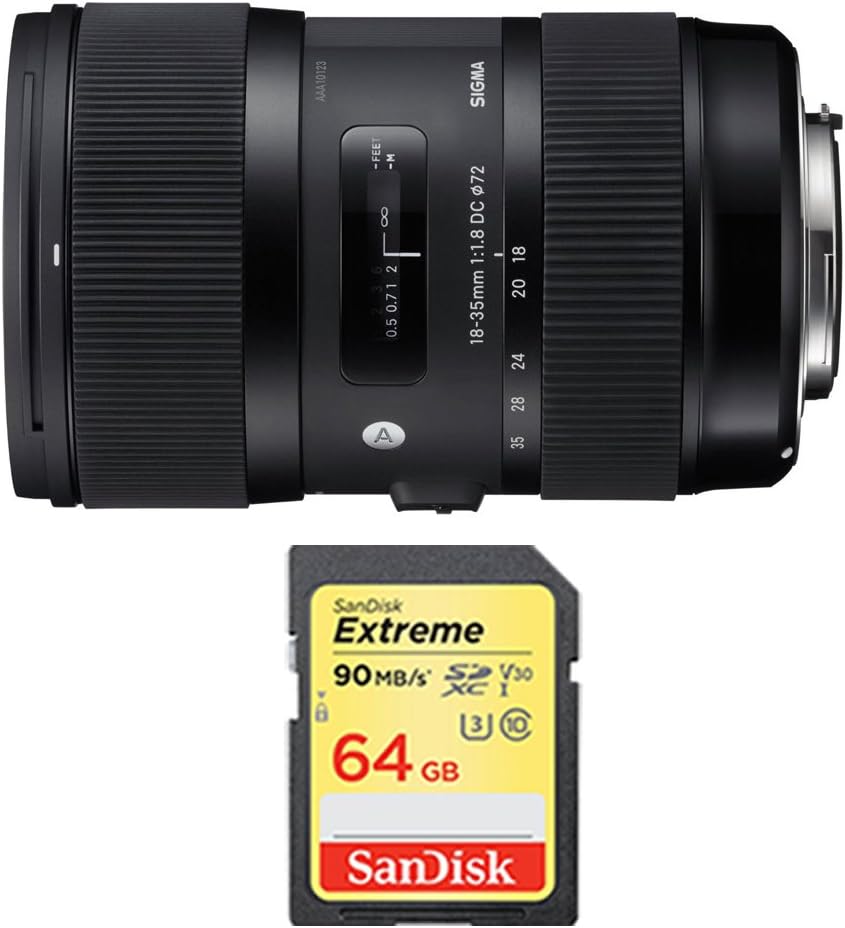 Sigma 18-35mm f/1.8 DC HSM Art Lens for Canon SLR Bundle