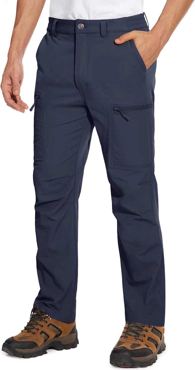 MAGCOMSEN Men's Hiking Pants: Lightweight, Water Resistant, 6 Pockets