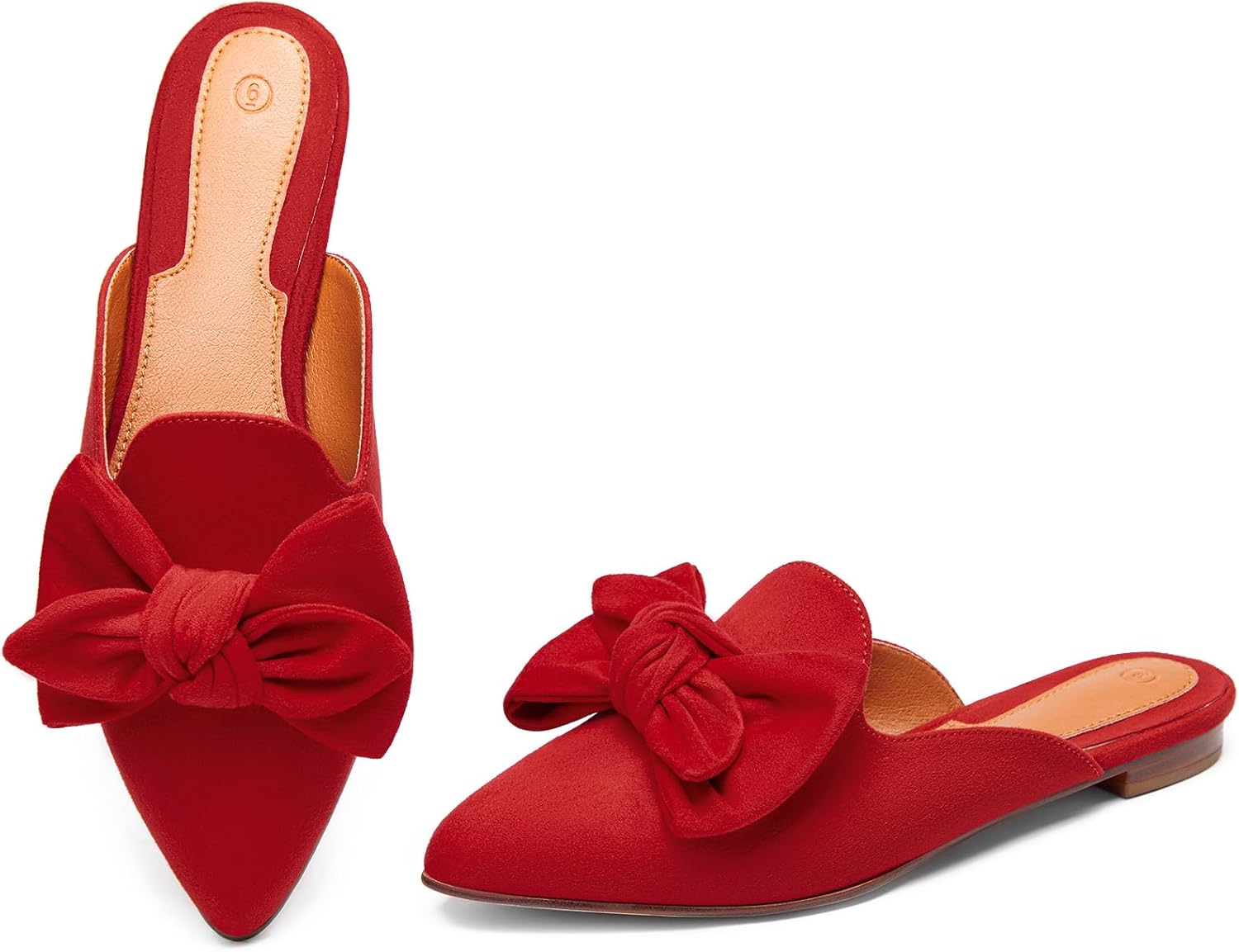 Rilista Mules for Women Slip On Comfortable Pointed Toe Flats