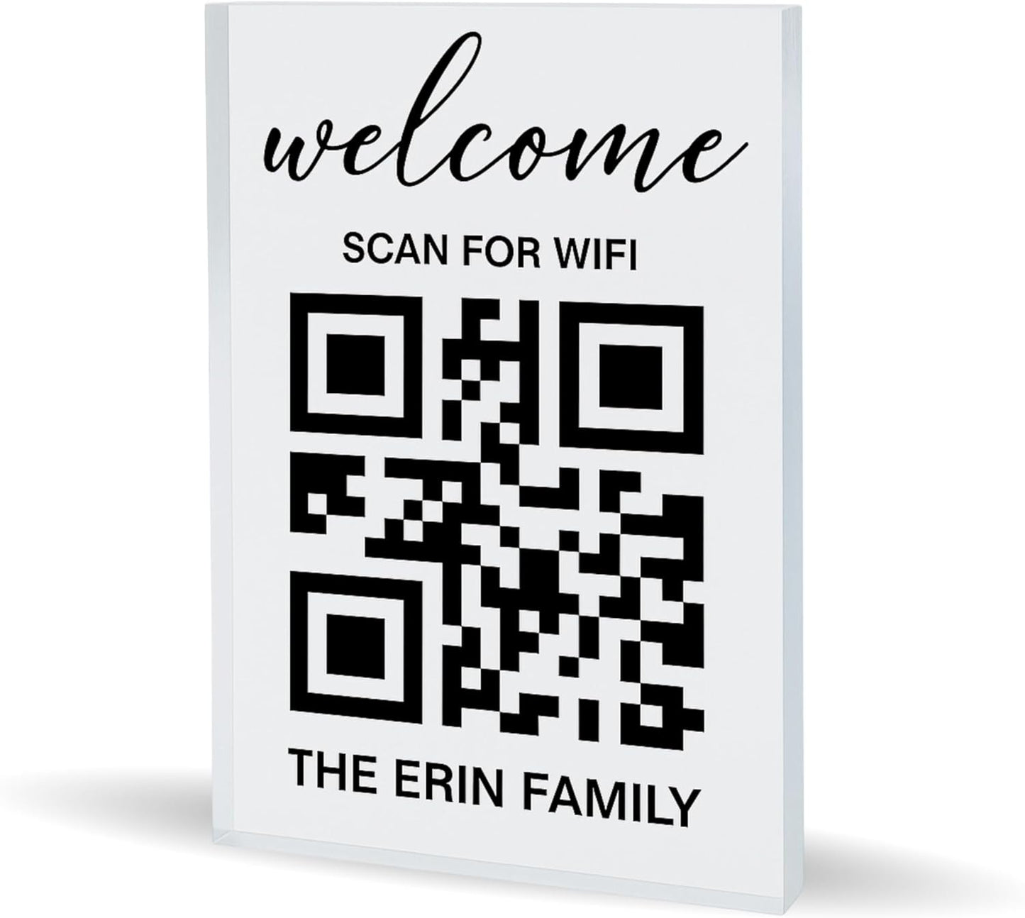 Personalized Wifi QR Sign - Unique Custom Home Gift Idea