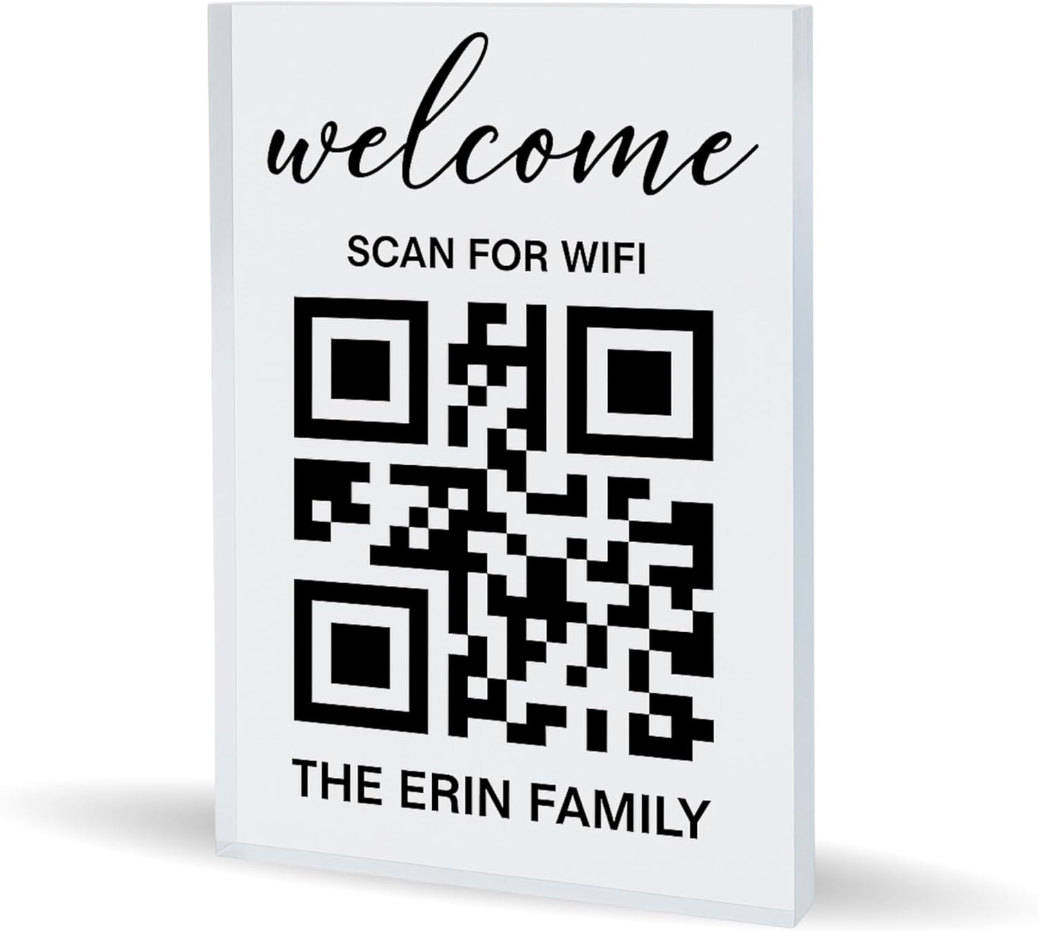 Personalized Wifi QR Sign - Unique Custom Home Gift Idea