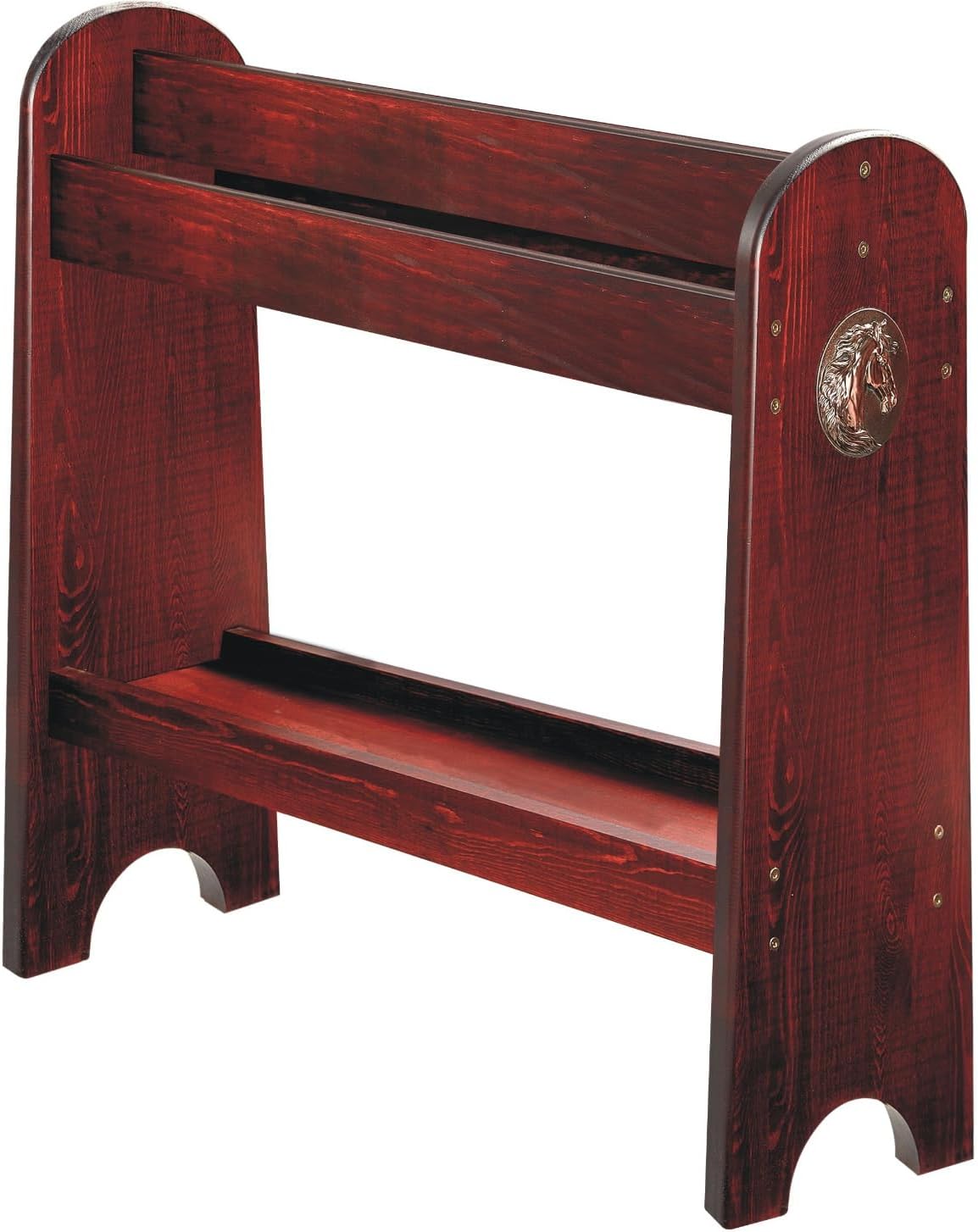 Pine Wood Saddle Rack for Western Horse Gear and Tack Storage