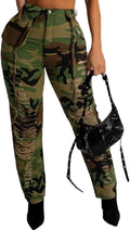 CuteCherry Bell Bottom Jeans for Women Ripped Skinny Raw Hem