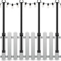 4 Pack String Light Poles 5 Ft for Outside String Lights - Sturdy