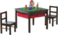 UTEX Wooden 2 in 1 Kids Construction Play Table and 2 Chairs Set