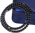 Black Moissanite Tennis Chain Necklace 4-5mm - Iced Out Style