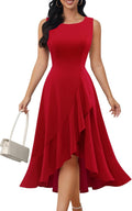 Women's Cocktail Party Formal Tea Length Dress - Flattering Fit