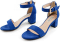 Chunky Low Heels Ankle Strap Open Toe Sandals for Women - 2in Comfort