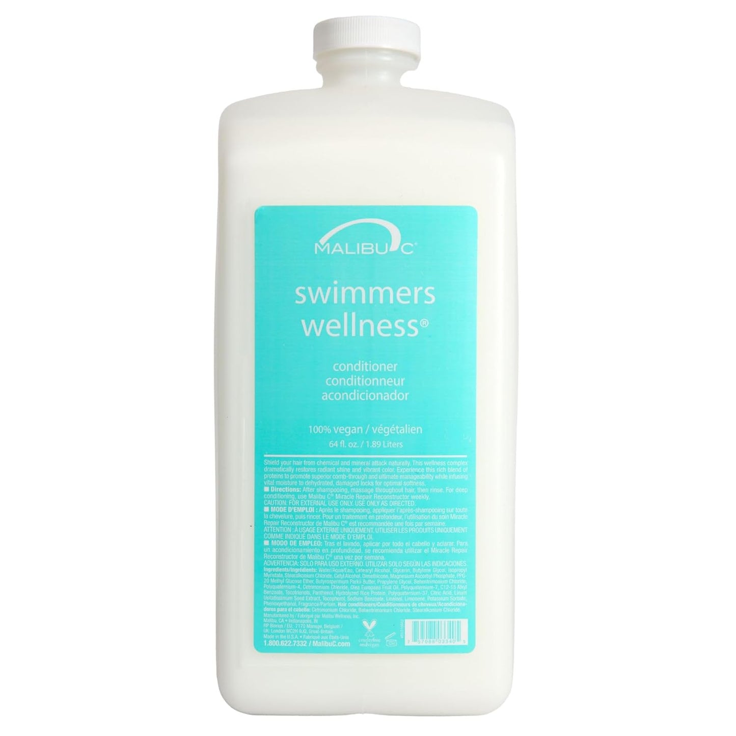 Malibu C Swimmers Wellness Conditioner for Moisturizing Hair