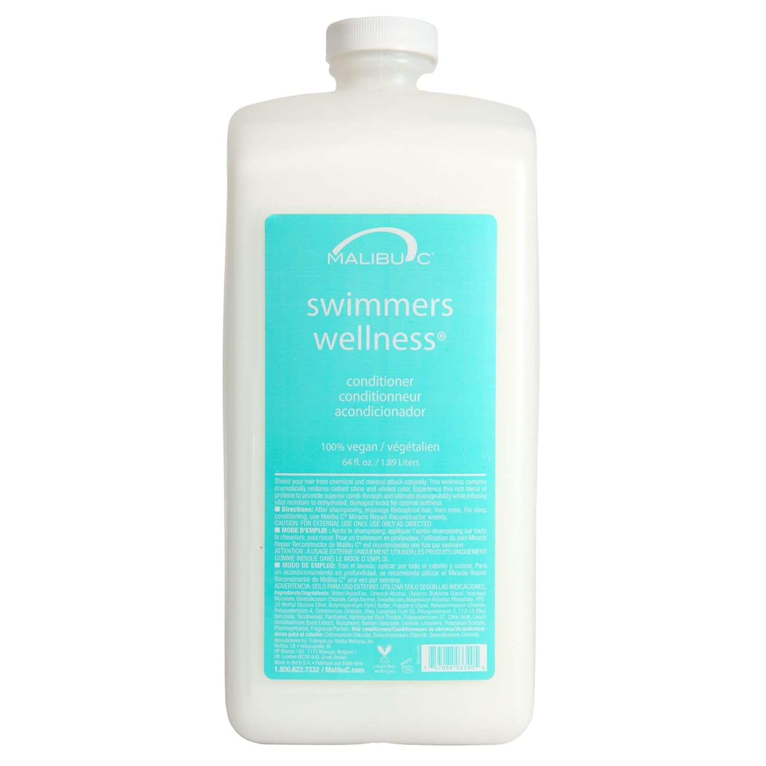 Malibu C Swimmers Wellness Conditioner for Moisturizing Hair