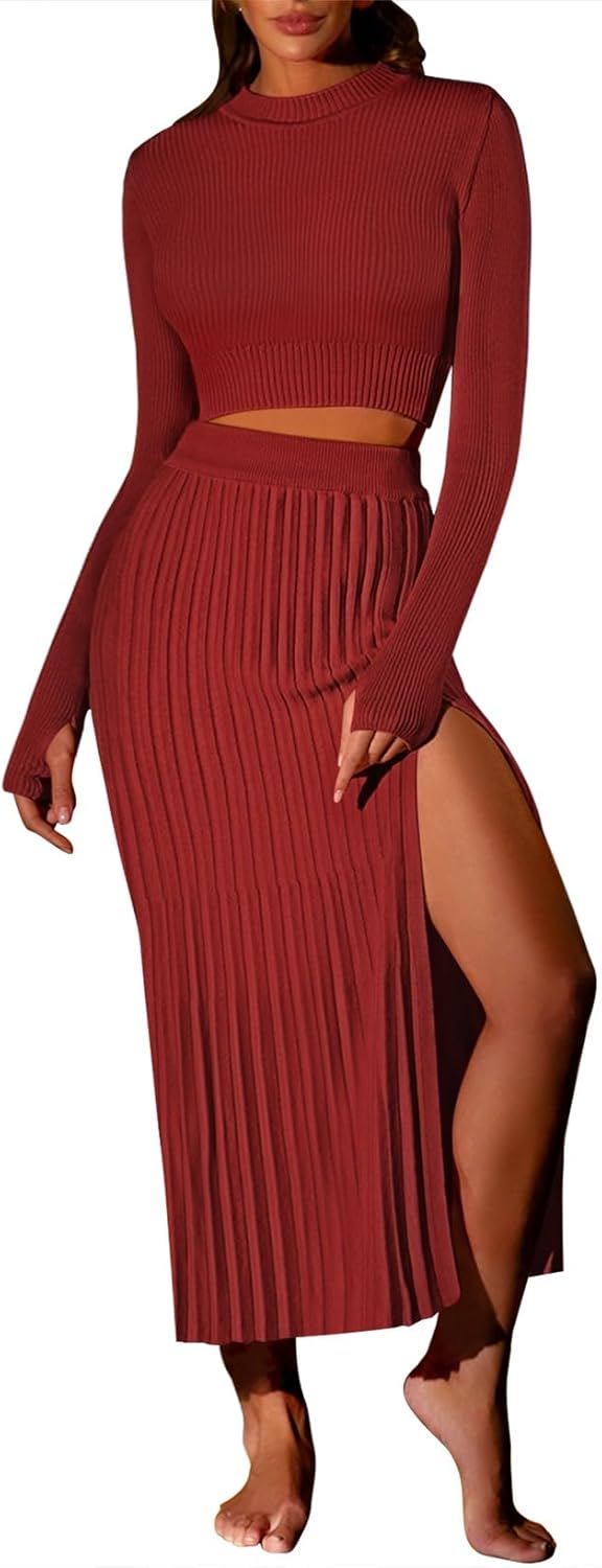 Pink Queen Women's 2 Piece Sweater Outfits Set for All Occasions